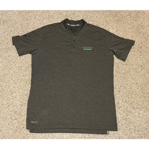 Seattle Seahawks Nike Dri Fit On Field Salute To Service Polo Shirt Size L EUC - Picture 1 of 5
